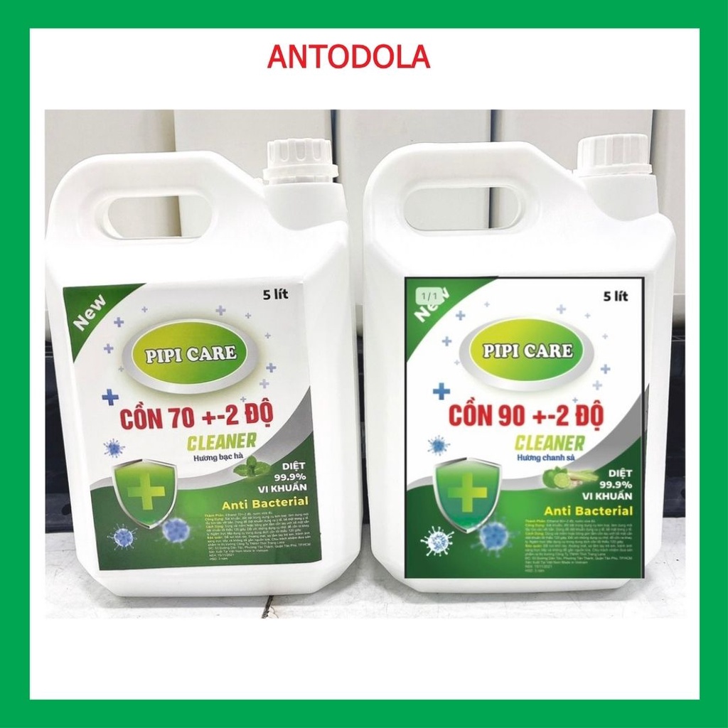 Combo 2 can cồn sát khuẩn, cồn y tế 70 độ 5 lít có hương thơm cao cấp, hàng chính hãng