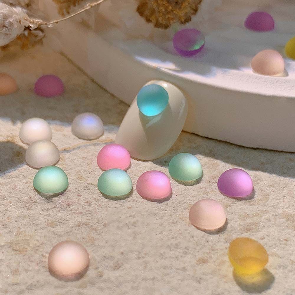 [Hàng mới về] Phụ kiện trang trí móng tay nghệ thuật bằng nhựa resin hình tròn mắt mèo 3D