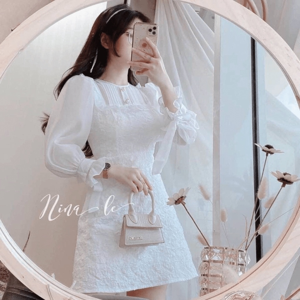 đầm thiết kế mẫu mới siêu xinh thích hợp đi chơi dự tiệc vải voan xốp bao xinh vn123