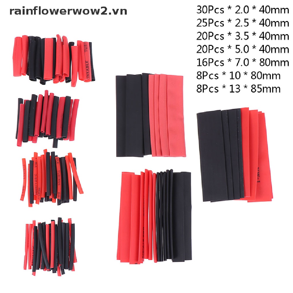 Bộ 127 ống co nhiệt chống chịu tốt với thời tiết