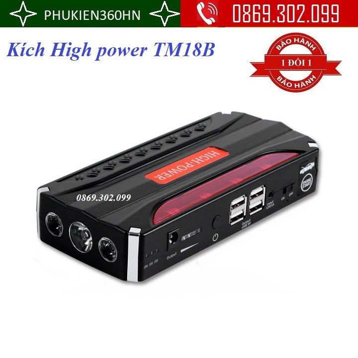 Bộ nguồn sạc dự phòng kiêm kích nổ Ô TÔ đa năng High power TM18B 68800mAh