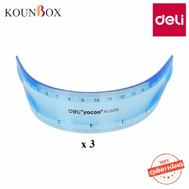 Bộ 24 Thước kẻ nhựa dẻo Ecopvc Flexible Ruler Deli 20cm 6208 – 30 cm 6209