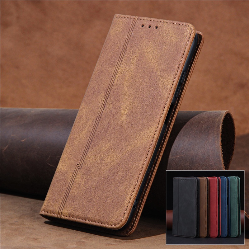 Ốp Điện Thoại Da Gấp Gọn Sang Trọng Cho Redmi Note 11 10 9 Pro 11s 10s 9s 9T Xiaomi Poco M3 11T Pro