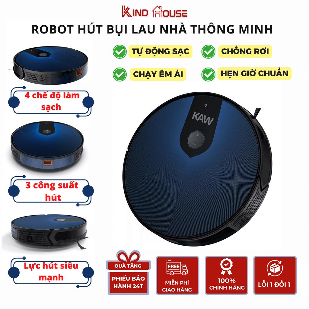 Robot Hút Bụi Lau Nhà Cao Cấp KAW, Tự Động Sạc Pin, Cảm Biến Chống Rơi, Chống Va Chạm, Khay Đựng Nươc Lớn | BigBuy360 - bigbuy360.vn