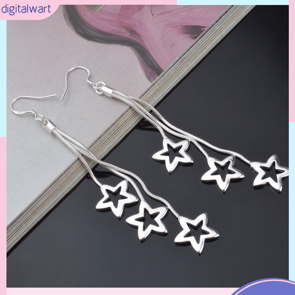 Đôi Bông Tai Dáng Rơi Họa Tiết Ngôi Sao Thời Trang Cho Nữ