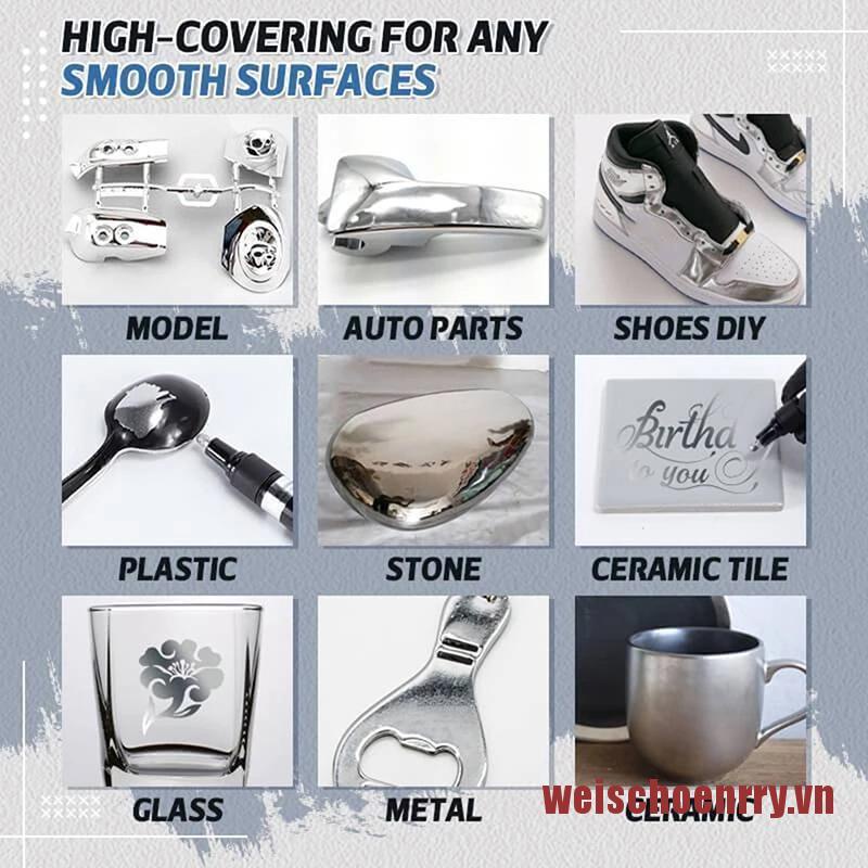 Wei Gương Đánh Dấu Màu Bạc Sơn Hoàn Thiện Bằng Chrome Chống Tia UV Thủ Công