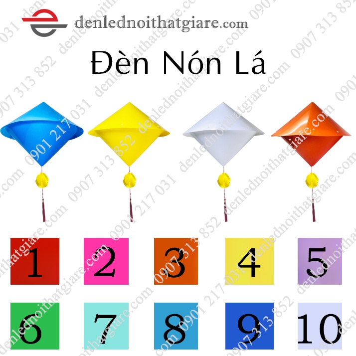 Combo 5 Nón Lá bằng Nhựa Treo Trang Trí Đền Chùa Nhà Thờ