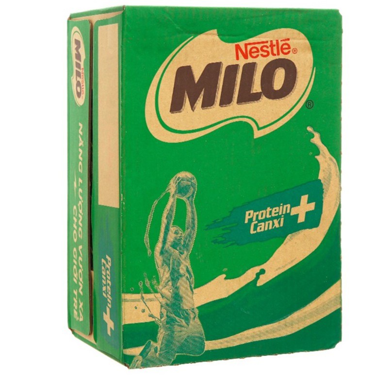 Thùng 24 hộp sữa lúa mạch Milo nắp vặn 210ml