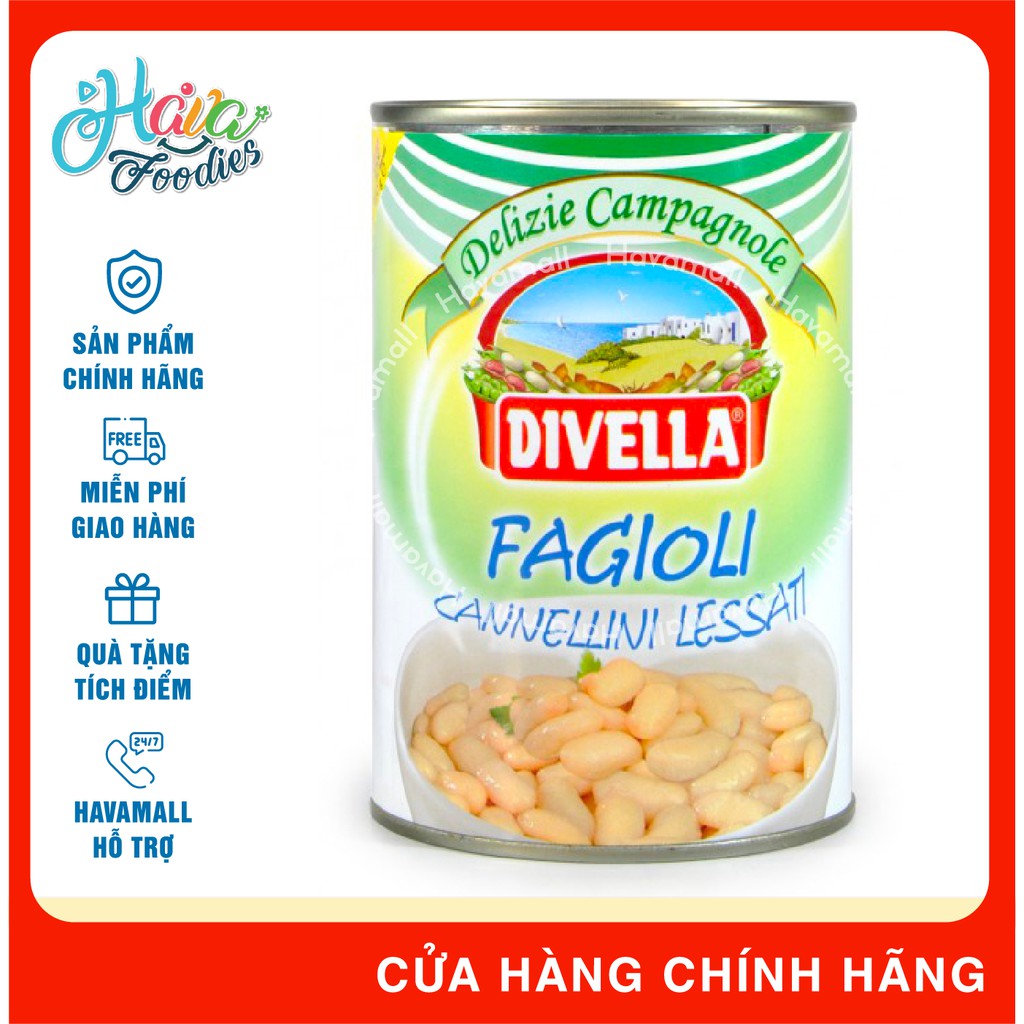 [DATE MỚI NHẤT] Đậu Bơ Trắng Đóng Hộp Fagioli Bianchi Spagna Divella 400gr