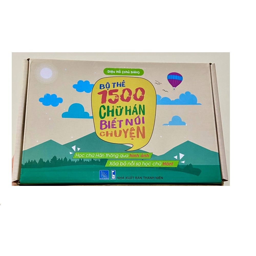 Sách-Flashcard tiếng Trung - Bộ thẻ 1500 câu chữ Hán biết nói chuyện