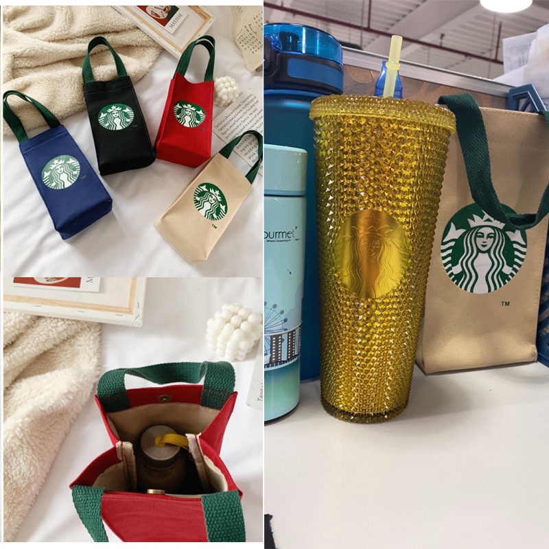 Túi đựng bình nước giữ nhiệt starbucks có thể tái sử dụng