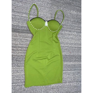 DN7049 - Đầm Body Cúp Ngực 2 Dây Đính Hạt