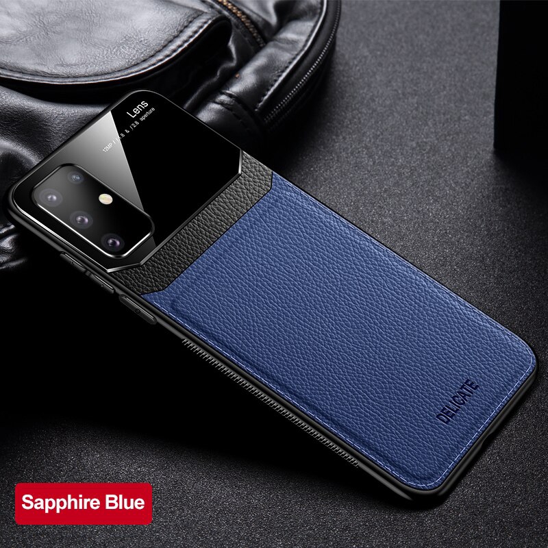 Ốp điện thoại da + acrylic PC cho Samsung Note 10 Lite