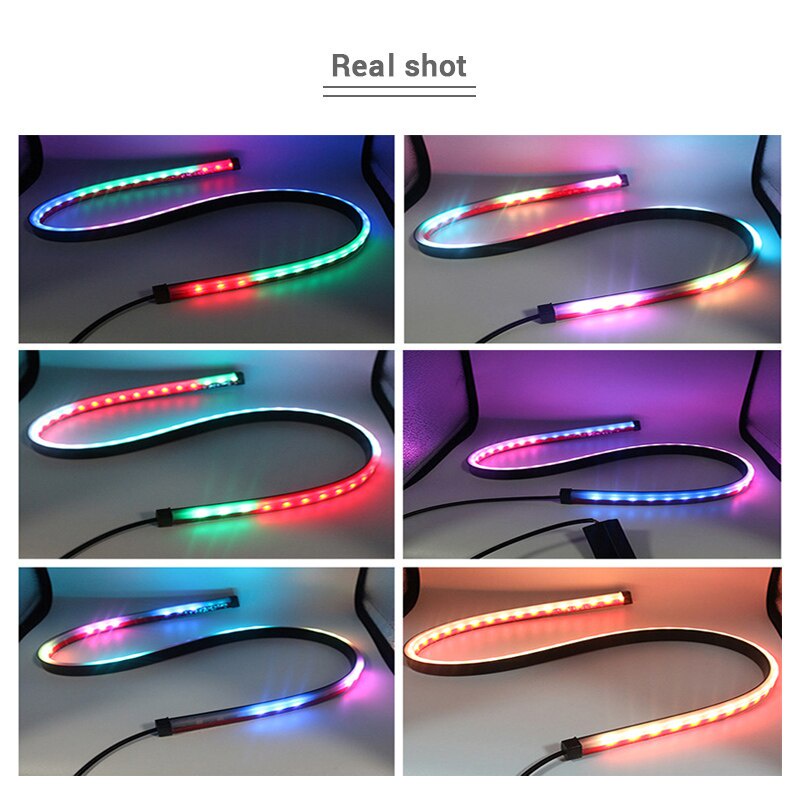 Đèn LED cảnh báo tín hiệu rẽ SEAMETAL 90cm 12V nhấp nháy chống thấm nước tiện dụng cho xe hơi