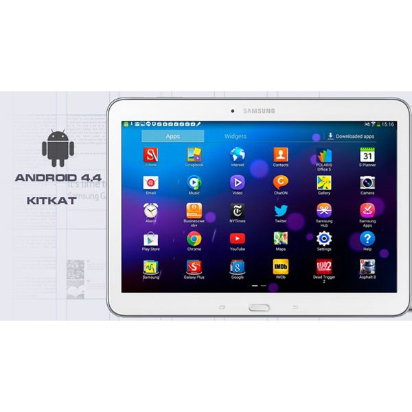 Máy tính bảng Samsung Galaxy Tab 4 10.1 bản+wifi tặng đế dựng, phần mềm tiếng Anh 123