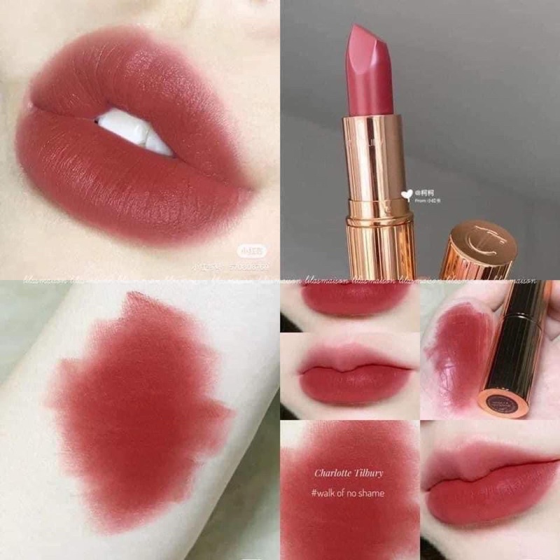 Son Charlotte Tilbury bản Limited màu Walk of No Shame/ Pillow Talk