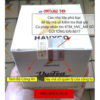 [combo 2h] 2 hộp trà tăng cân vy[[]]tea eo thon dáng đẹp