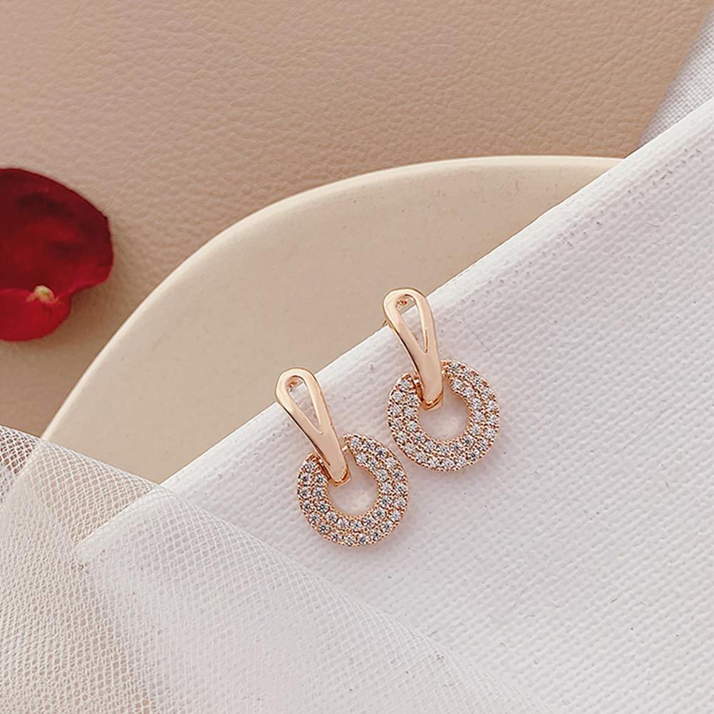 JARRED Bông Tai Mạ Bạc 925 Hình Tròn Chống Dị Ứng Thời Trang Dành Cho Nữ