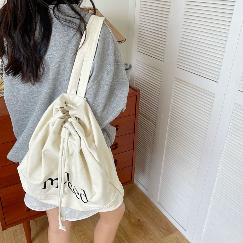 Ba Lô Vải Thêu Chữ Thời Trang Hàn Quốc