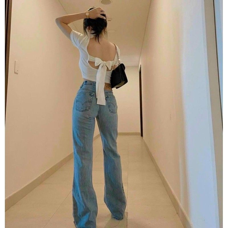 ÁO CROPTOP DÂY BUỘC NƠ LƯNG ENTYTY shop A2-BNL