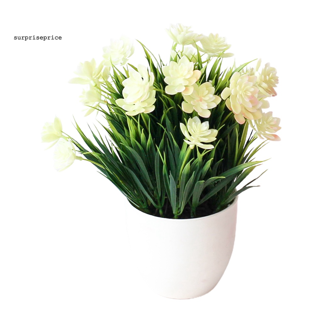 Chậu Hoa Sen Nhân Tạo Bằng Nhựa Chống Phai Màu Để Bàn Trang Trí