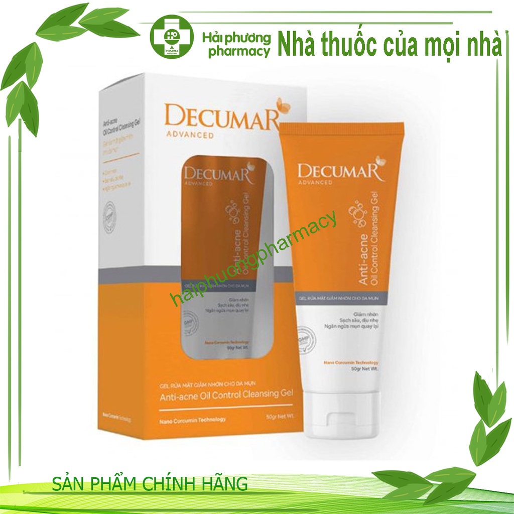 Sữa rửa mặt dạng Gel giảm độ ẩm Decumar Advanced 50gr kiểm soát nhơn mụn hoàn toàn mới