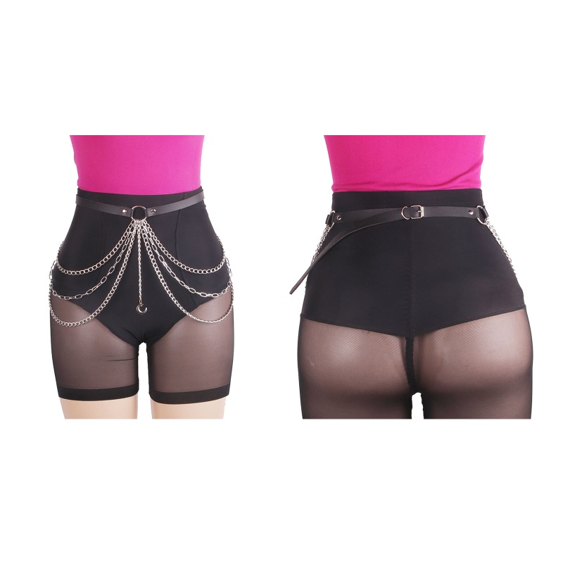 Dây Xích Đeo Hông Nhiều Lớp Phong Cách Gothic Có Thể Điều Chỉnh Cho Nữ