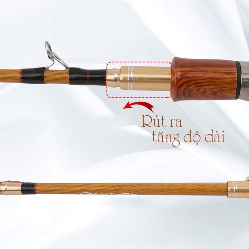 Cần câu tôm mực IKADA cần dẻo ngọn mềm 2 mức độ dài tuỳ chỉnh