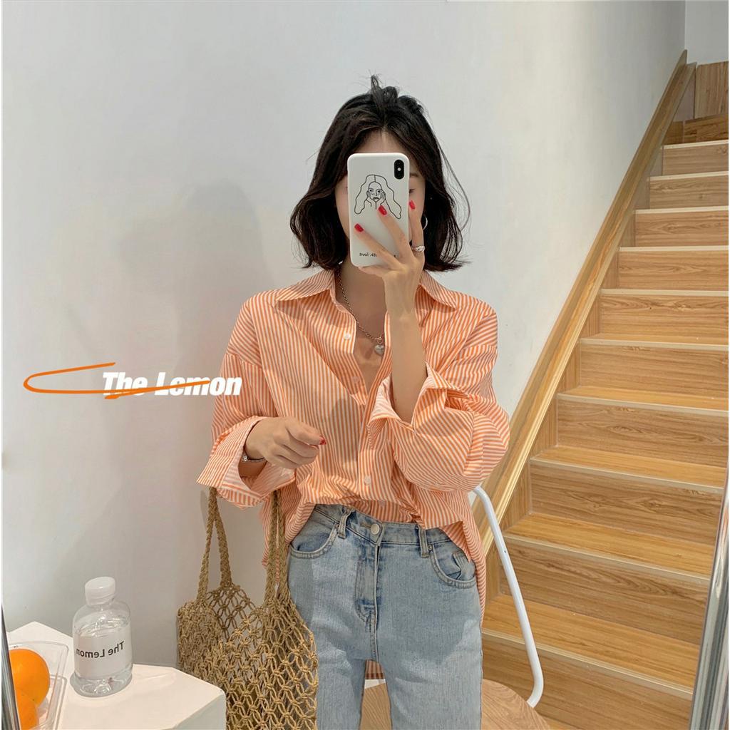 Áo Sơ Mi Nữ Dài Tay Cổ Bẻ Thời Trang Hàn