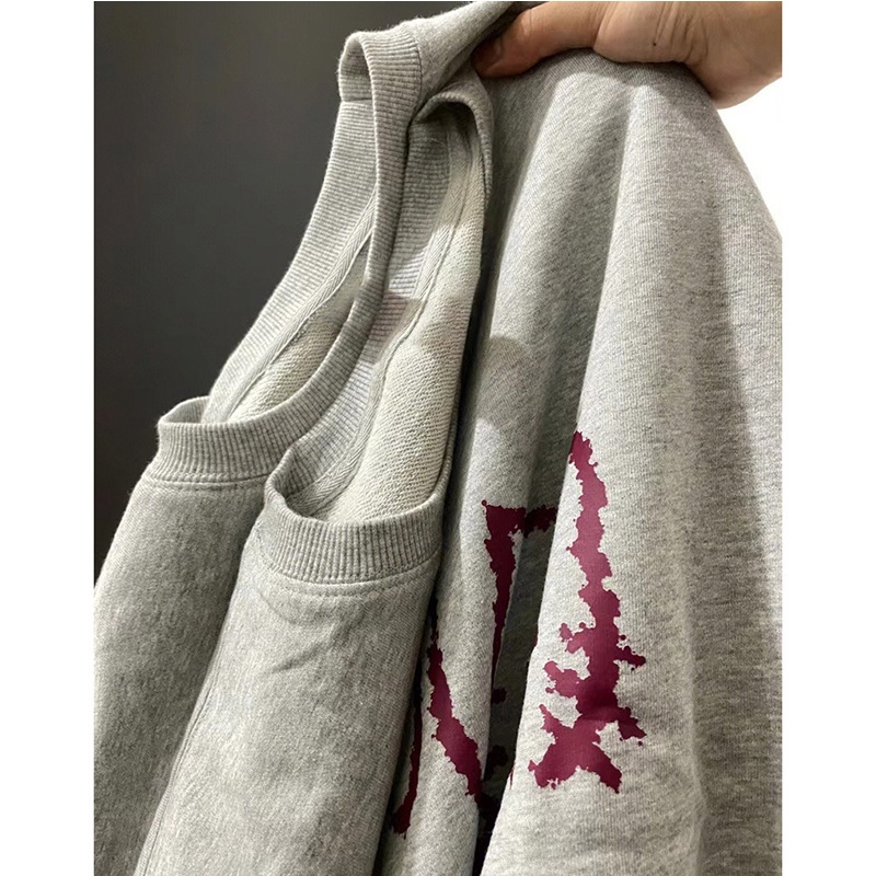 NRVP Áo nỉ tay dài in họa tiết phong cách Hàn Quốc thời trang cho nam và nữ oversize