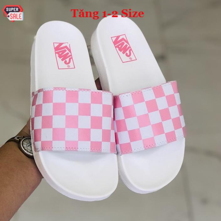 Dép unisex 𝐌𝐋𝐁 𝐕𝐀𝐍𝐒 caro ❤️FREESHIP + Hộp❤️ dép mlb van quai ngang thể thao nam nữ caro nhiều màu