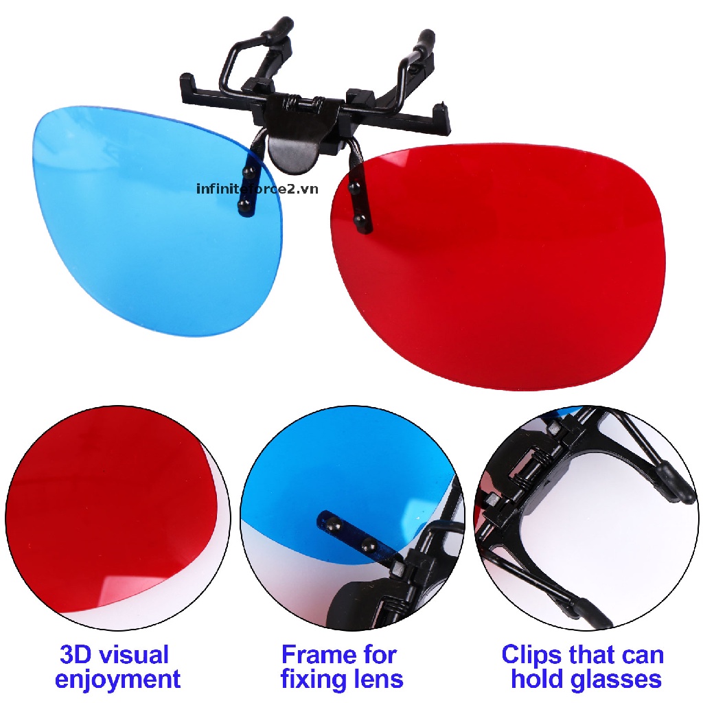 Kính 3d Chống Tia UV Màu Đỏ / Xanh Dương