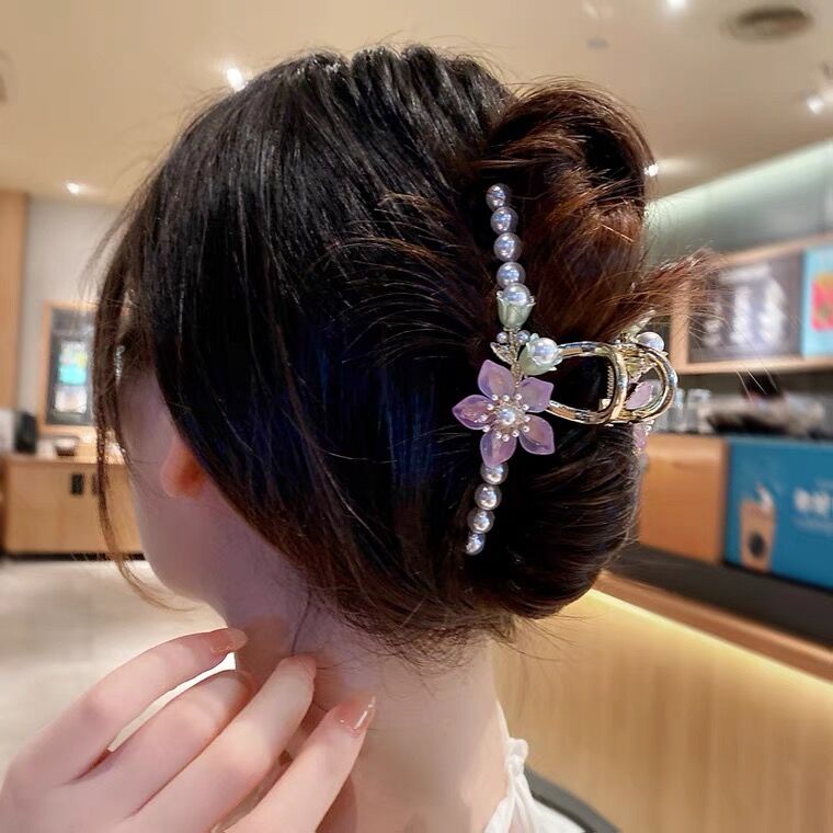 Kẹp tóc HAIMEIKANG đính đá và ngọc trai thời trang Hàn Quốc