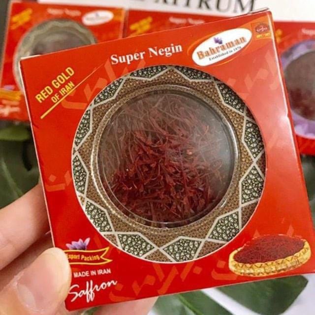 [Hàng có sẵn] Nhụy Hoa Nghệ Tây Saffron Bahraman Super Negin Hộp 1G