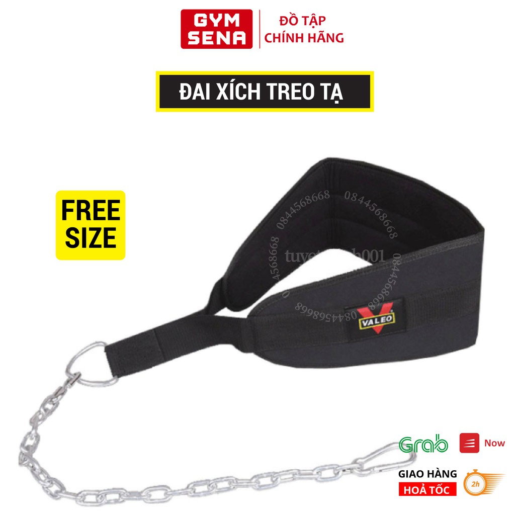 Đai Lưng Xích Móc Tạ Dip Belt, Đai treo tạ chính hãng Valeo