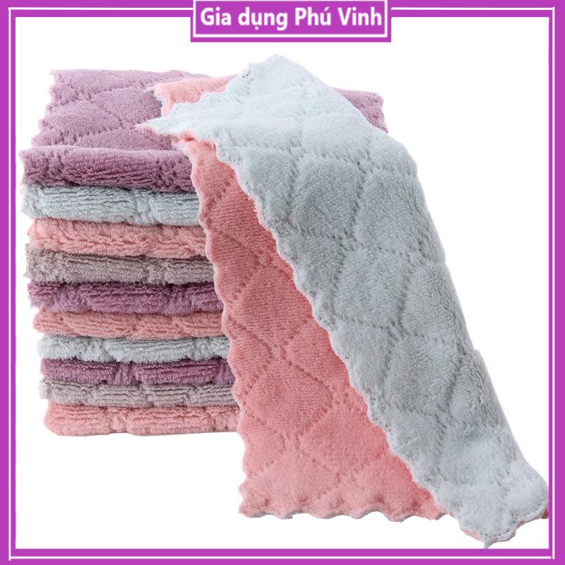 Khăn lau bếp đa năng 2 mặt siêu thấm (lau bếp, bát đĩa, bàn ghế...) kháng khuẩn mềm mịn