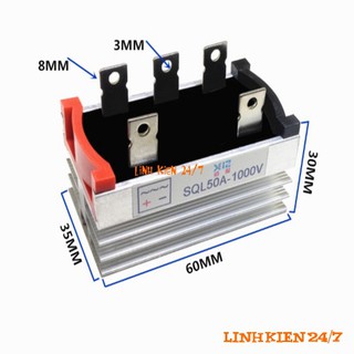 Diode Cầu 3 Pha 50A SQL50A 1000V-Diode cầu chỉnh lưu 50A