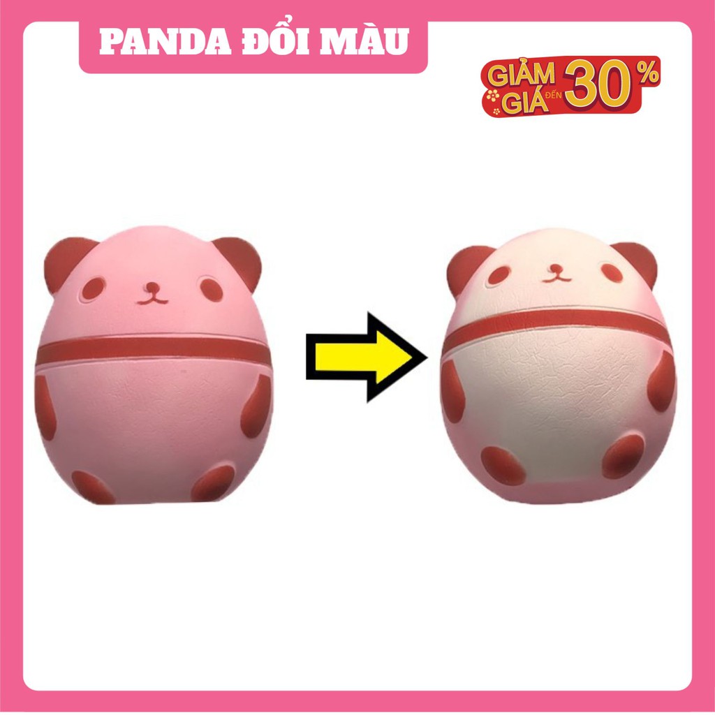 Squishy panda trứng đổi màu siêu mềm chậm tăng có bao bì s057 - ảnh sản phẩm 1