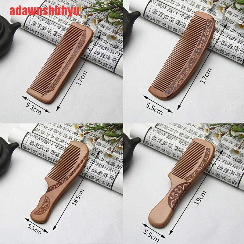 Lược Gỗ Đào Tự Nhiên Chống Tĩnh Điện Mát Xa Da Đầu