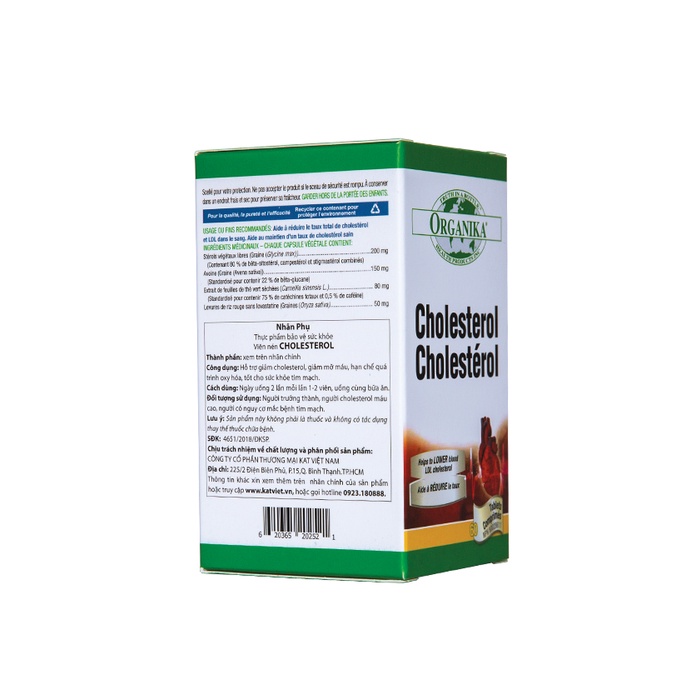 Cholesterol Organika - Hỗ trợ giảm Cholesterol máu, huyết áp cao, tai biến tim mạch