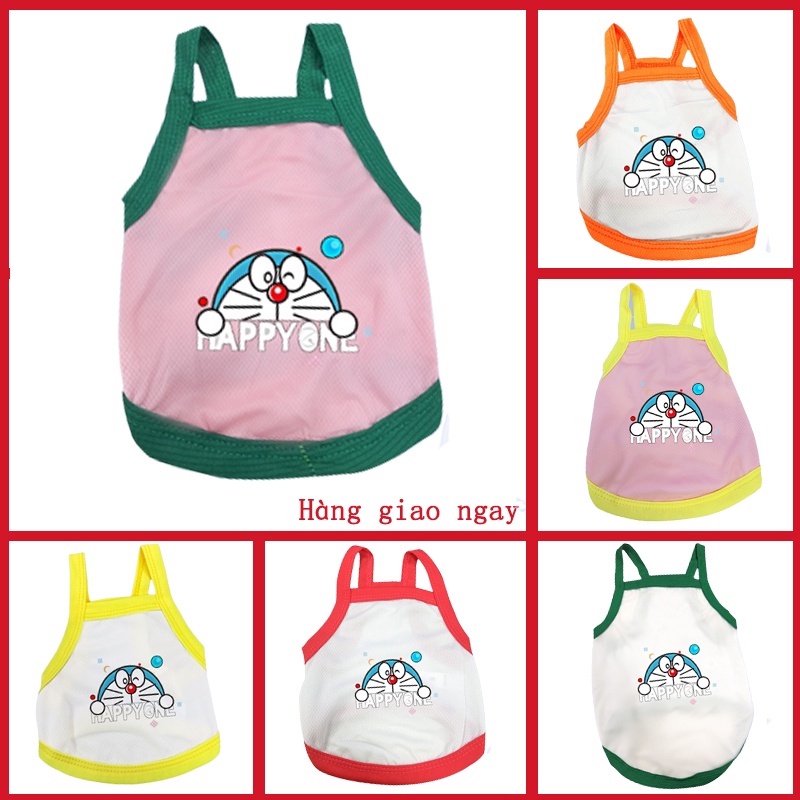 Áo Thun In Hình Doraemon Dễ Thương Cho Thú Cưng