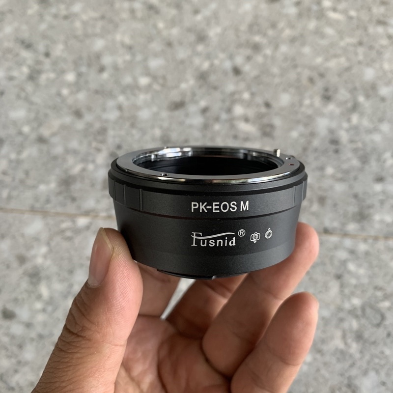 Ngàm chuyển PK-EosM hiệu Fusnid - để sử dụng lens Pentax PK trên máy ảnh EOS-M