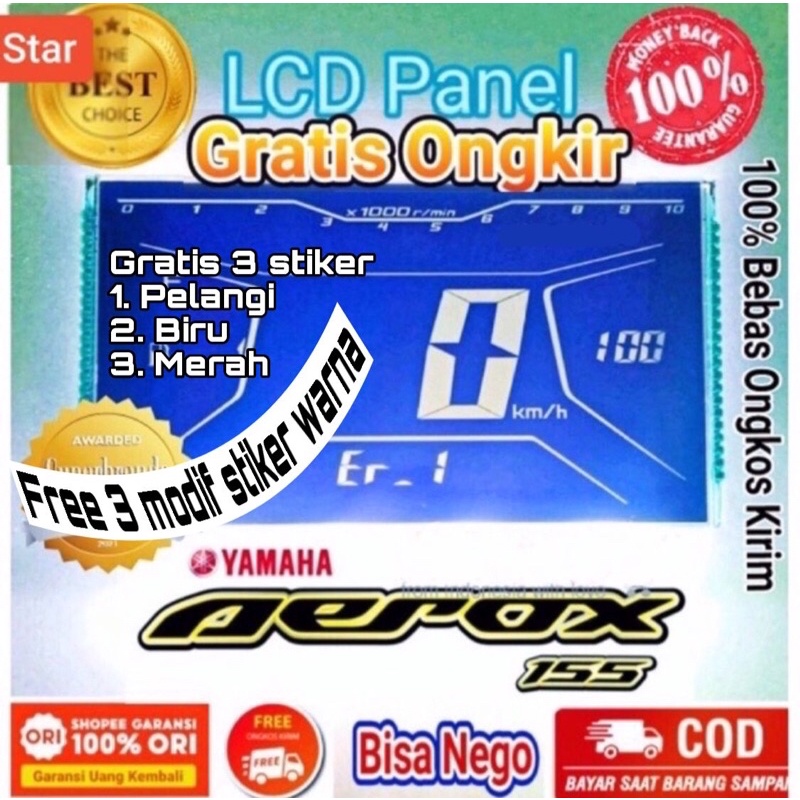 Đồng Hồ Đo Tốc Độ Màn Hình Lcd Chuyên Dụng Cho Xe Yamaha Aerox 155 Lexi NVX