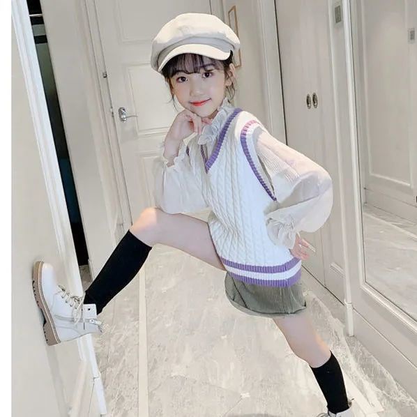 Áo Khoác Ghi Lê Cổ Chữ V Phong Cách Châu Âu Thời Trang Thu Đông Mới 2021