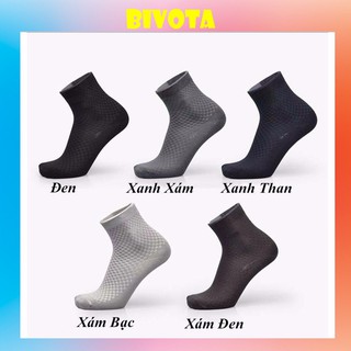 Tất cổ cao Bivota vớ nam cao cổ sợi tre cao cấp thời trang lịch lãm Bambo cao cấp T63