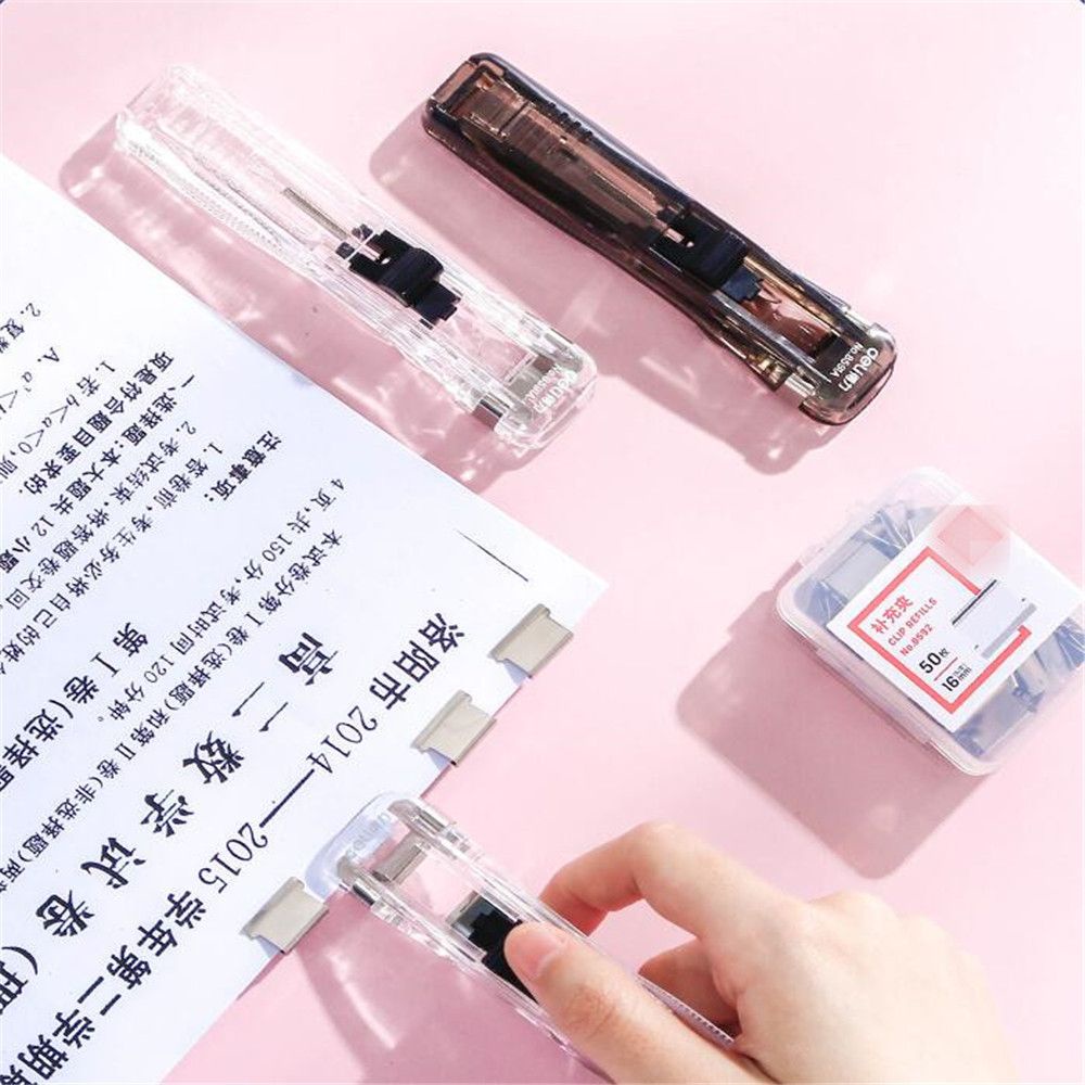 Kẹp Giấy Mini Bằng Kim Loại Siêu Bền Tiện Dụng Cho Học Sinh / Nhân Viên Văn Phòng