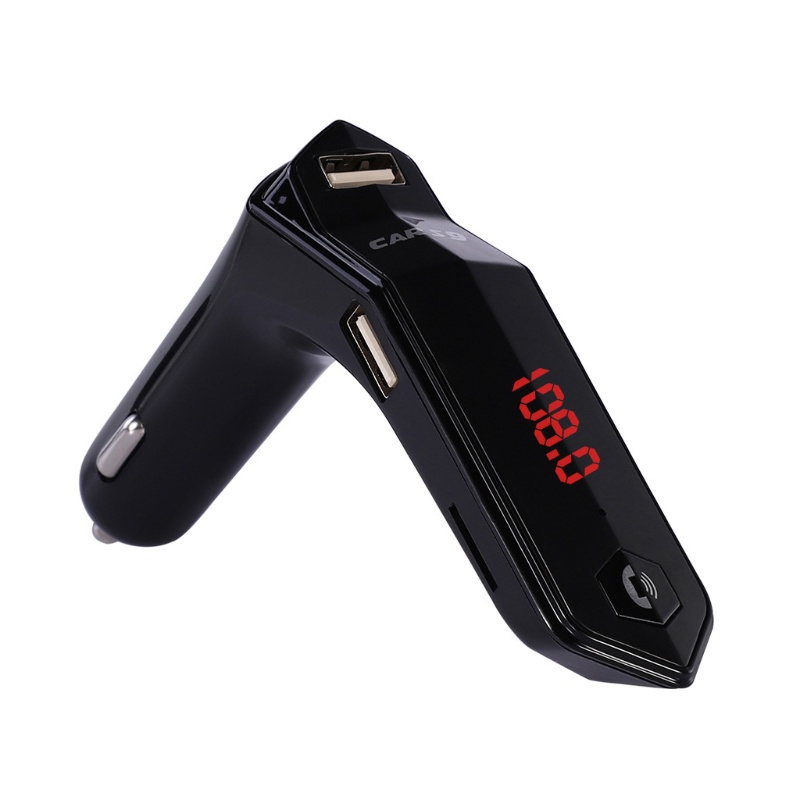 Tẩu Sạc Hai Cổng USB 2 1A Kiêm Máy Nghe Nhạc MP3 Màn Hình Kỹ Thuật Số Cho Xe Hơi