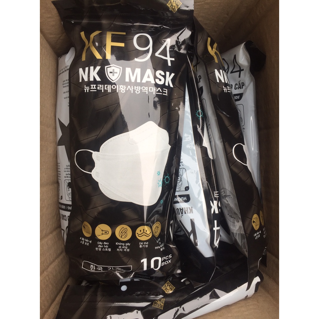 Sỉ ( thùng 300 chiếc) Khẩu trang KF94 4D NK Mask Hàn Quốc cao cấp kháng khuẩn, chống bụi mịn