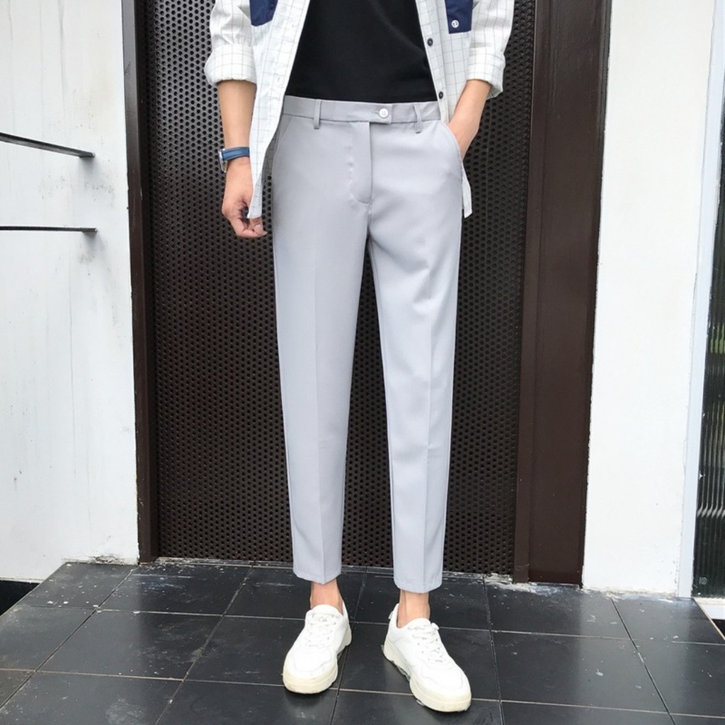 ✔♟﹉Quần Âu Nam Đẹp KOREA Vải Tuyết Mưa Dáng Slimfit Phong Cách Hàn Quốc