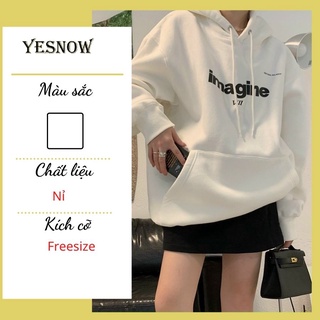 Áo hoodie imagine- tông màu trắng- chất dày dặn mặc cực xinh
